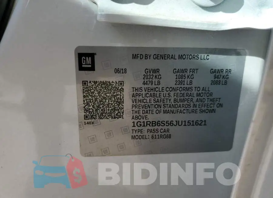 1G1RB6S56JU151621 Photo# 12