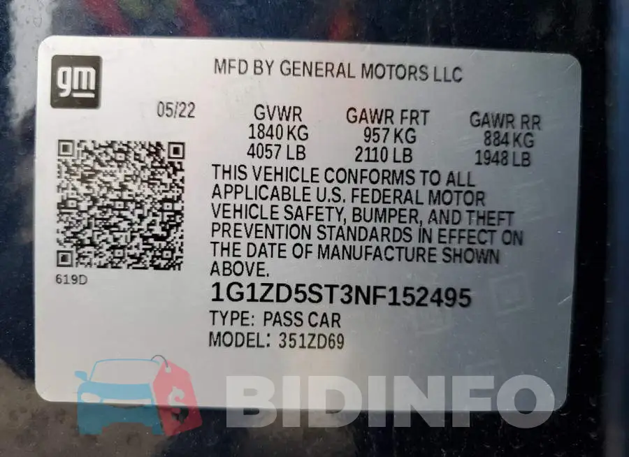 1G1ZD5ST3NF152495 Photo# 13