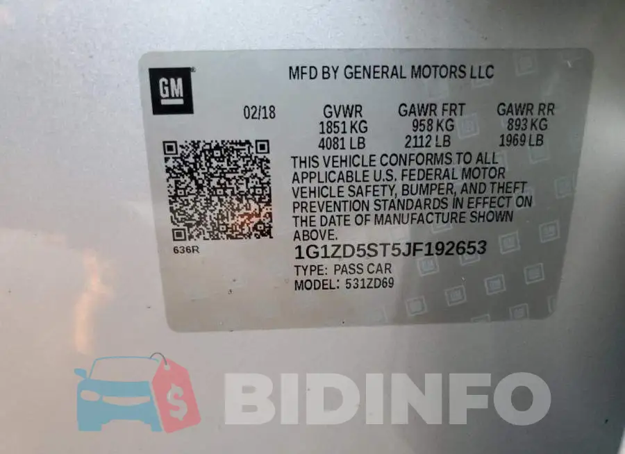 1G1ZD5ST5JF192653 Photo# 12