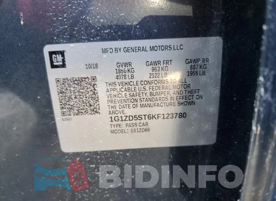 1G1ZD5ST6KF123780 Photo# 13