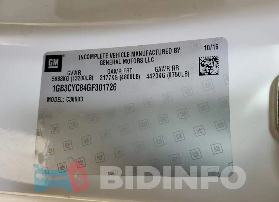 1GB3CYC84GF301726 Photo# 12