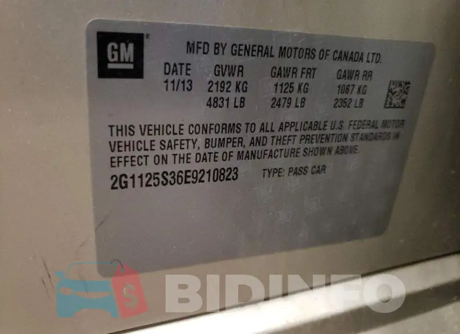 2G1125S36E9210823 Photo# 12