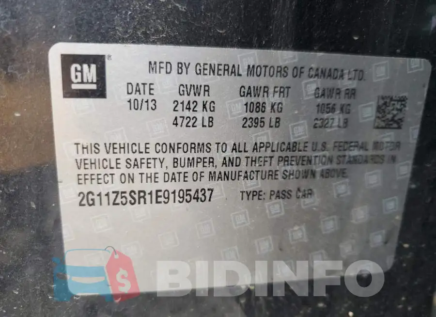 2G11Z5SR1E9195437 Photo# 12