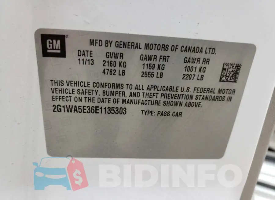 2G1WA5E36E1135303 Photo# 12