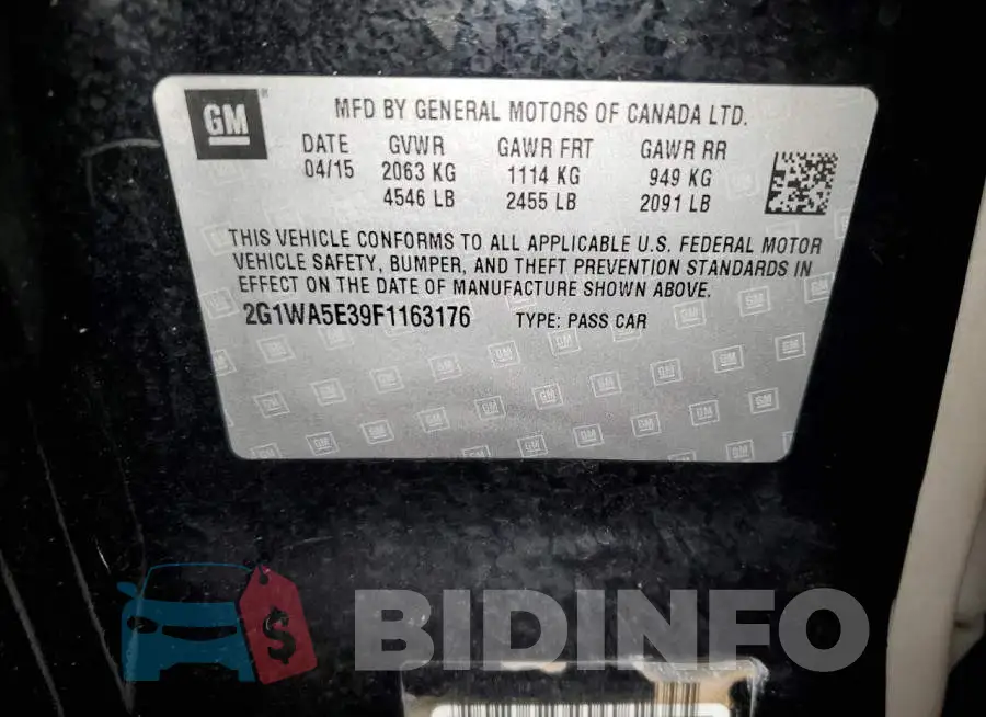 2G1WA5E39F1163176 Photo# 12
