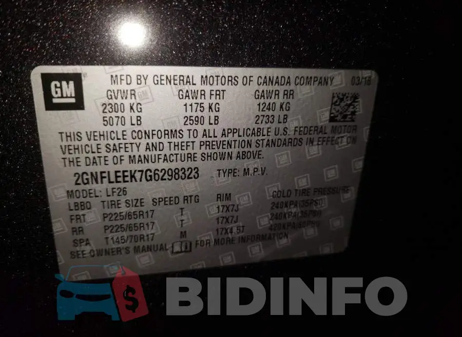 2GNFLEEK7G6298323 Photo# 10