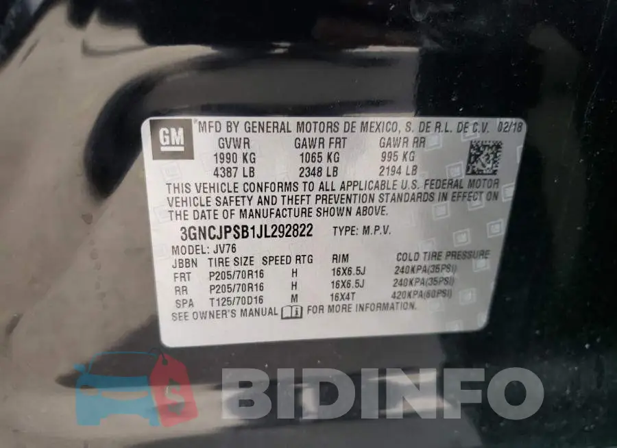 3GNCJPSB1JL292822 Photo# 12