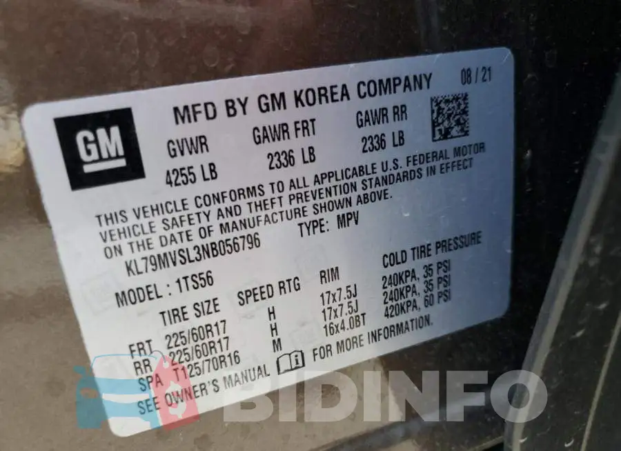 KL79MVSL3NB056796 Photo# 13