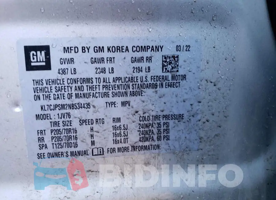 KL7CJPSM2NB534435 Photo# 12