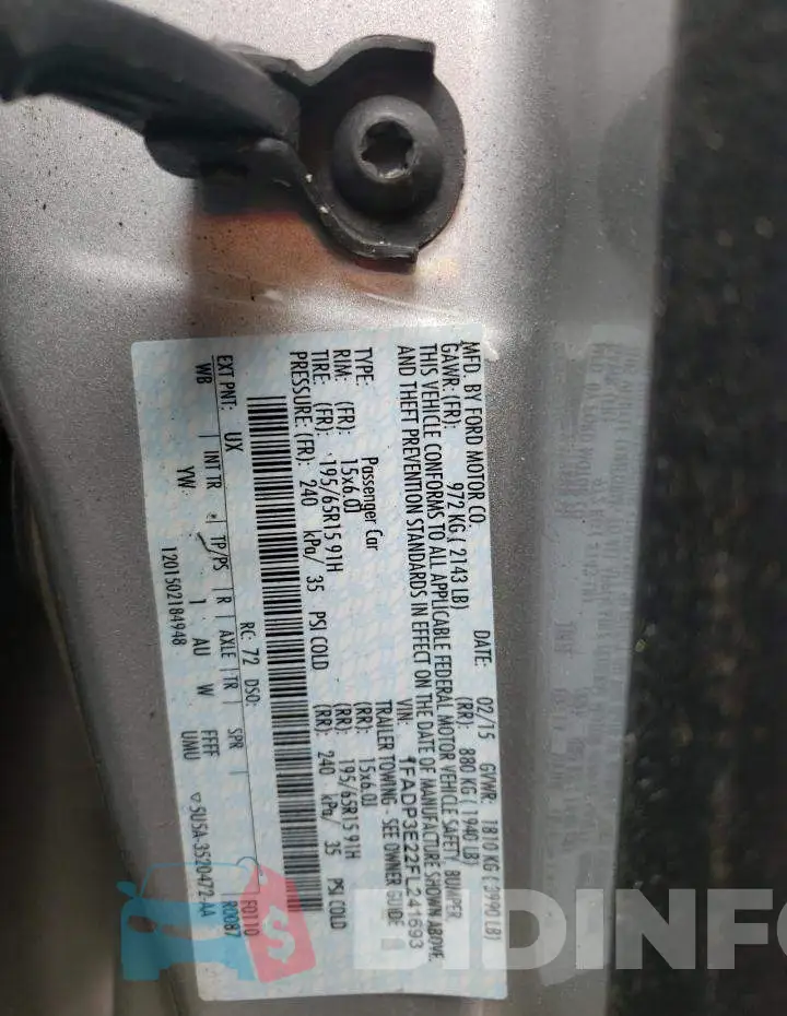 1FADP3E22FL241693 Photo# 13