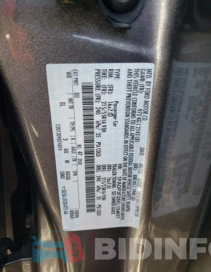 1FADP3F25EL154657 Photo# 13