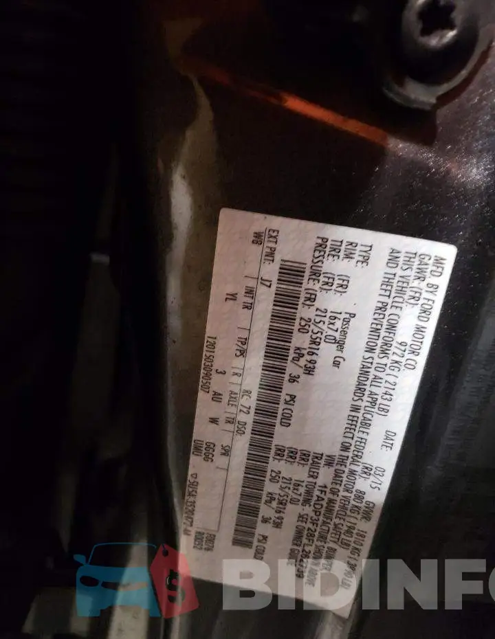 1FADP3F28FL262739 Photo# 10