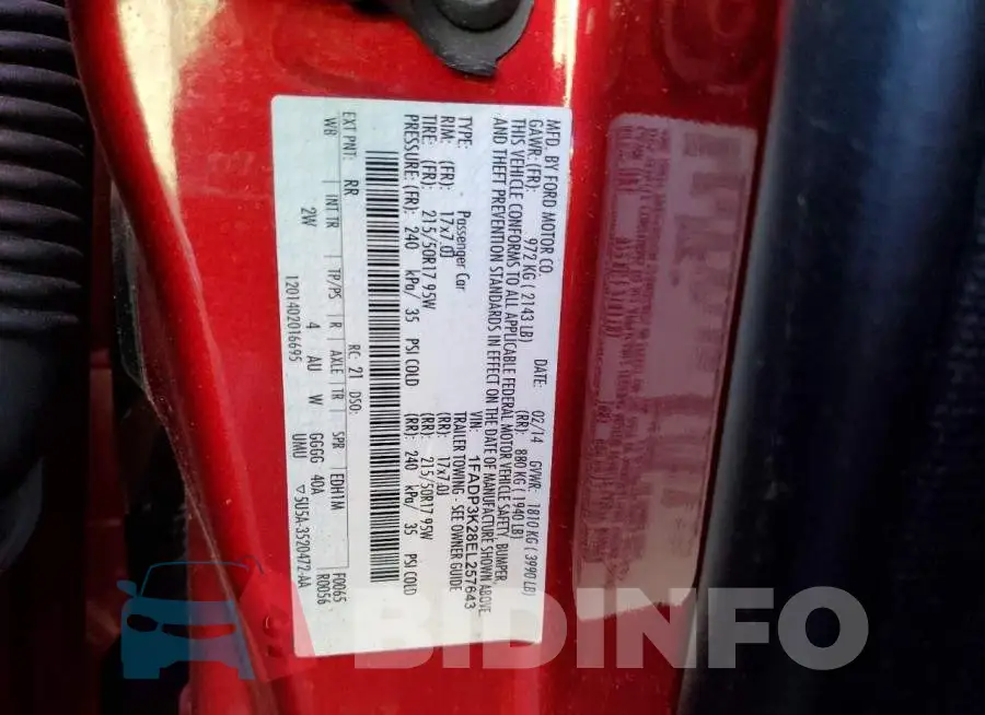 1FADP3K28EL257643 Photo# 12