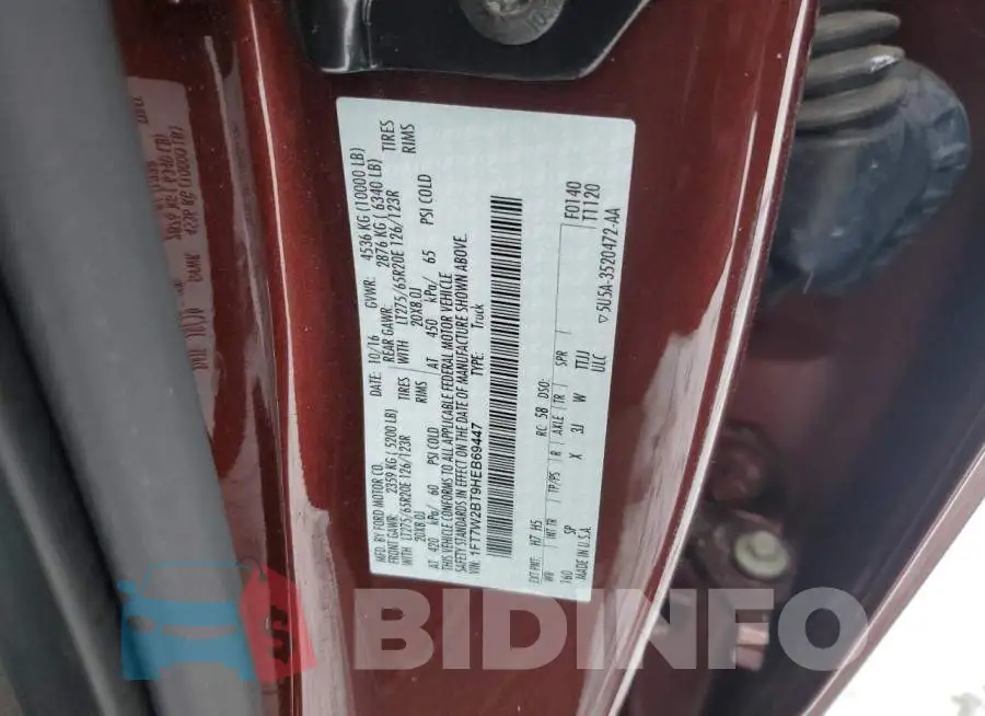 1FT7W2BT9HEB69447 Photo# 12