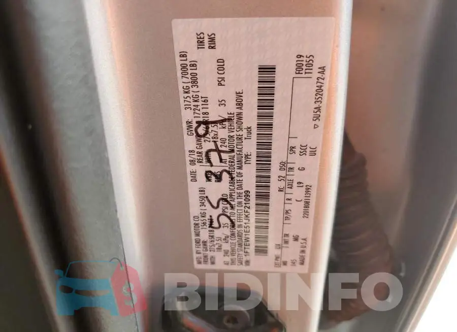 1FTEW1E51JKF21099 Photo# 12