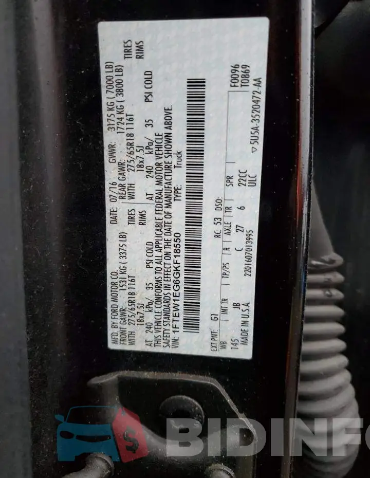 1FTEW1EG6GKF18550 Photo# 12