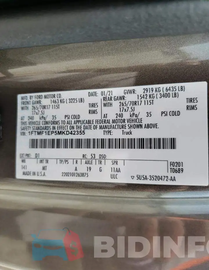 1FTMF1EP5MKD42355 Photo# 12
