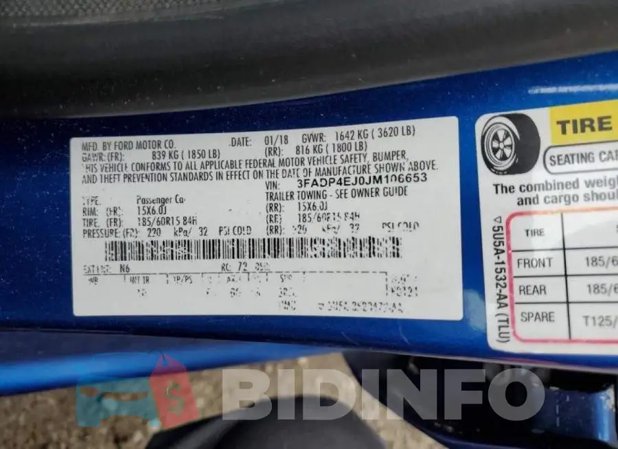 3FADP4EJ0JM106653 Photo# 12