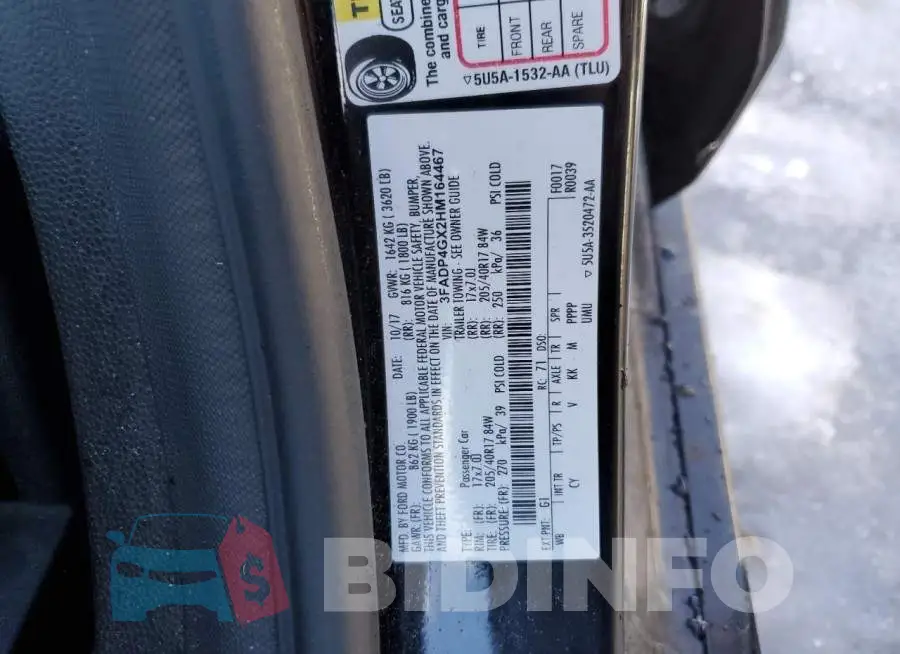 3FADP4GX2HM164467 Photo# 12