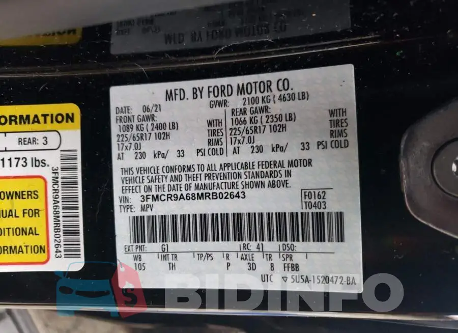 3FMCR9A68MRB02643 Photo# 13