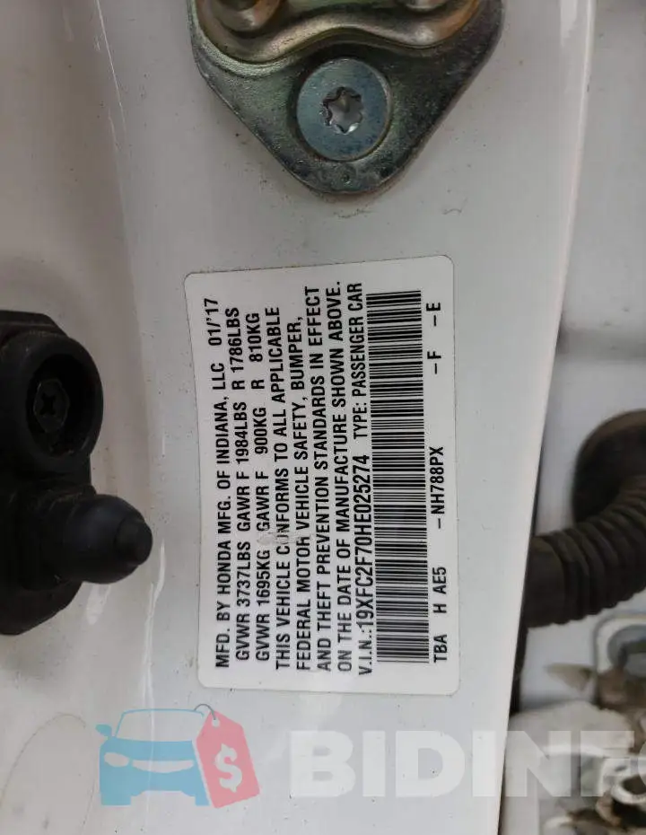 19XFC2F70HE025274 Photo# 13