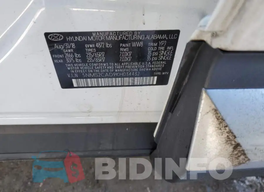 5NMS2CAD9KH034432 Photo# 13