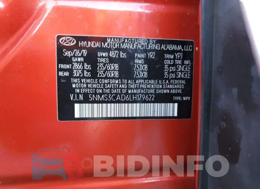 5NMS3CAD6LH179622 Photo# 13