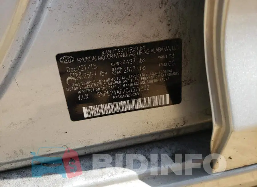 5NPE24AF2GH371832 Photo# 10