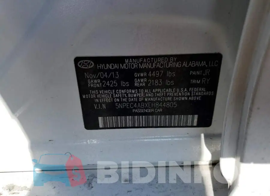 5NPEC4ABXEH844805 Photo# 12