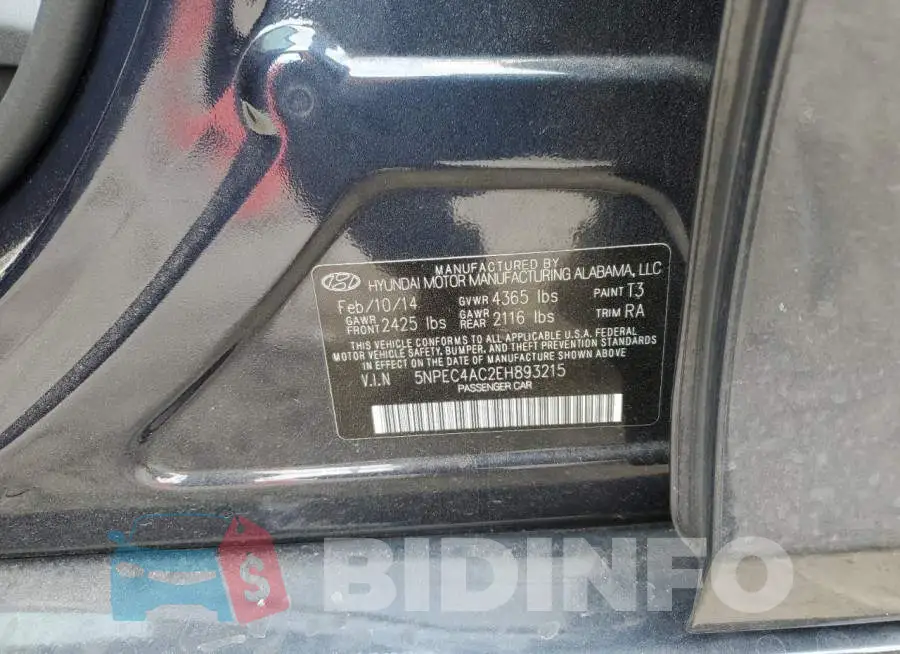 5NPEC4AC2EH893215 Photo# 13