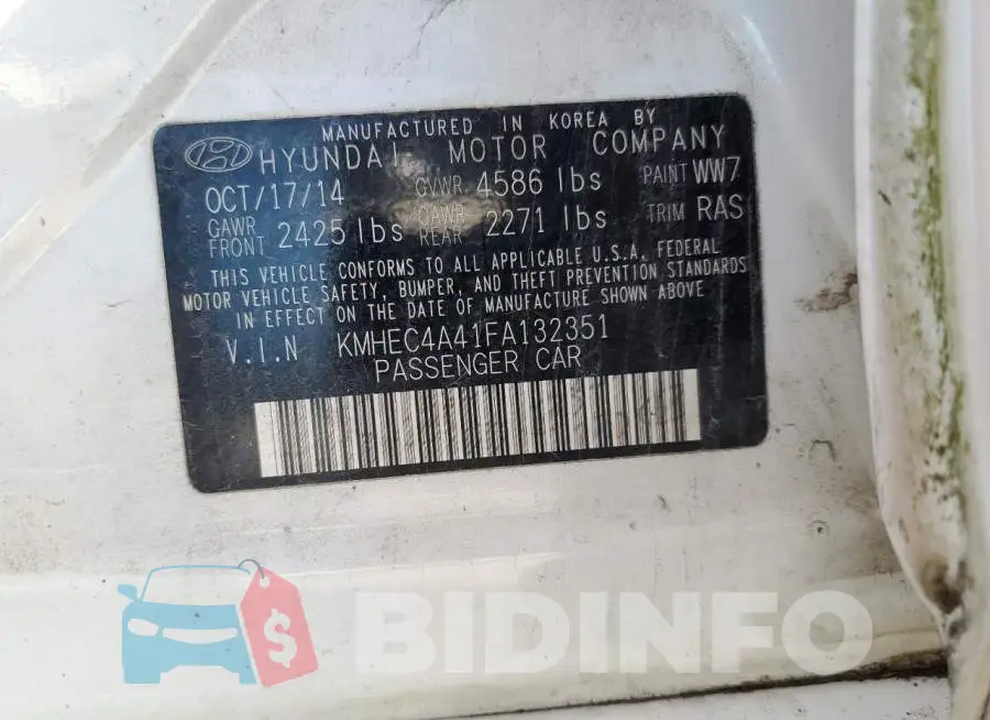 KMHEC4A41FA132351 Photo# 13