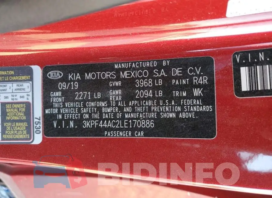 3KPF44AC2LE170886 Photo# 12