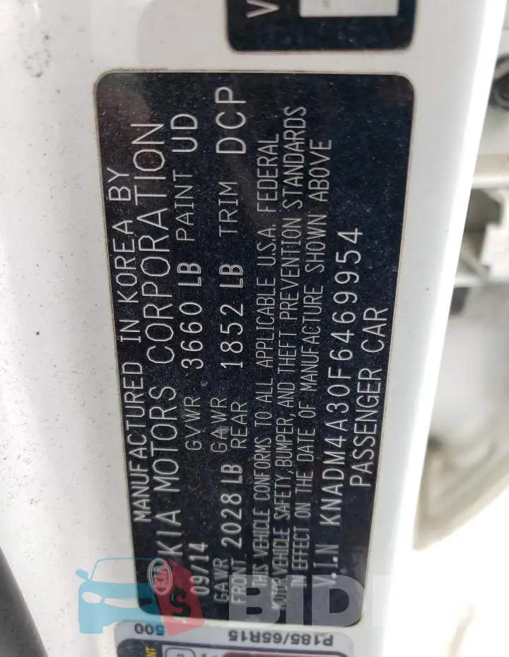 KNADM4A30F6469954 Photo# 13
