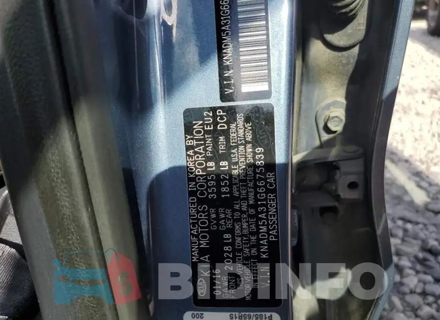 KNADM5A31G6675839 Photo# 12