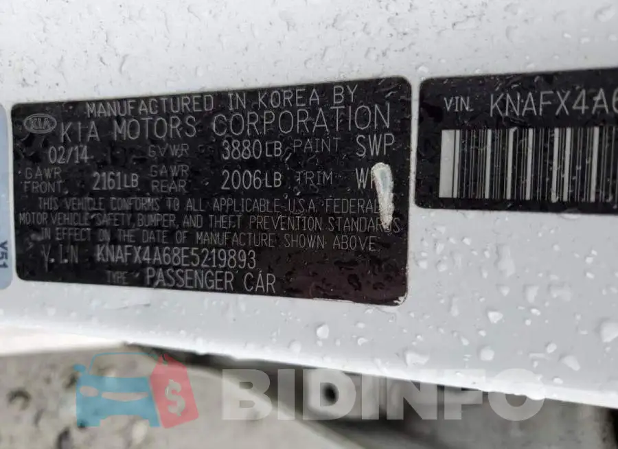 KNAFX4A68E5219893 Photo# 12