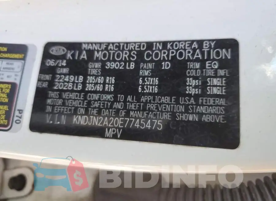 KNDJN2A20E7745475 Photo# 12