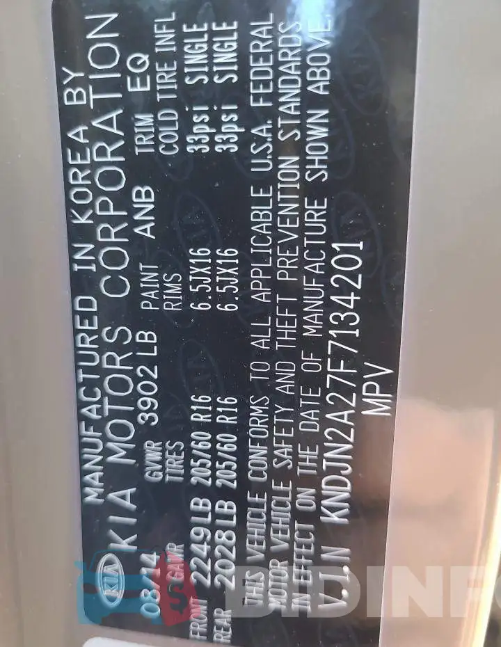 KNDJN2A27F7134201 Photo# 12