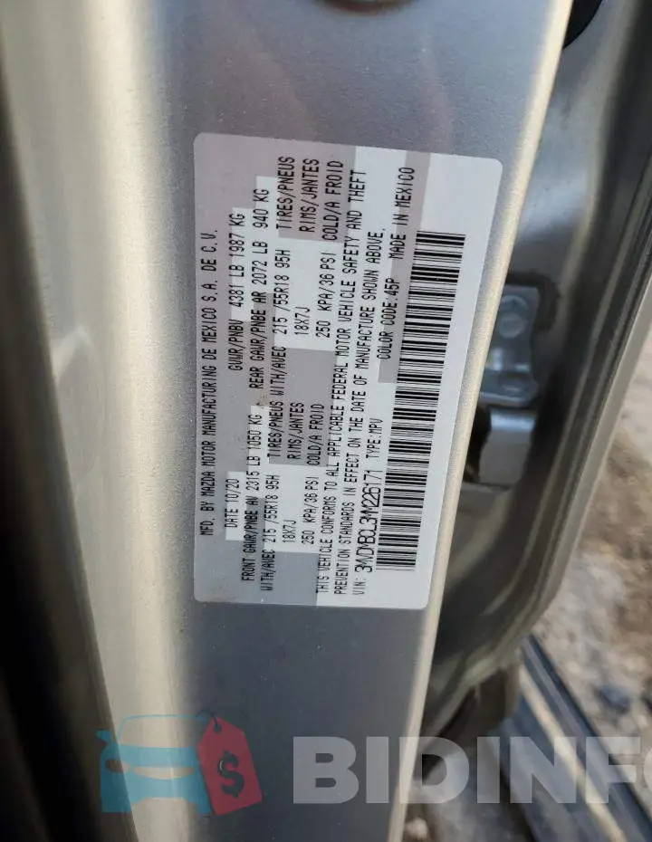 3MVDMBCL3MM226171 Photo# 12