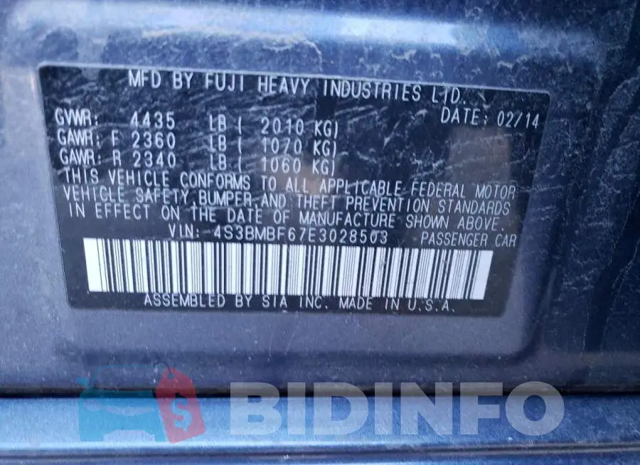 4S3BMBF67E3028503 Photo# 12
