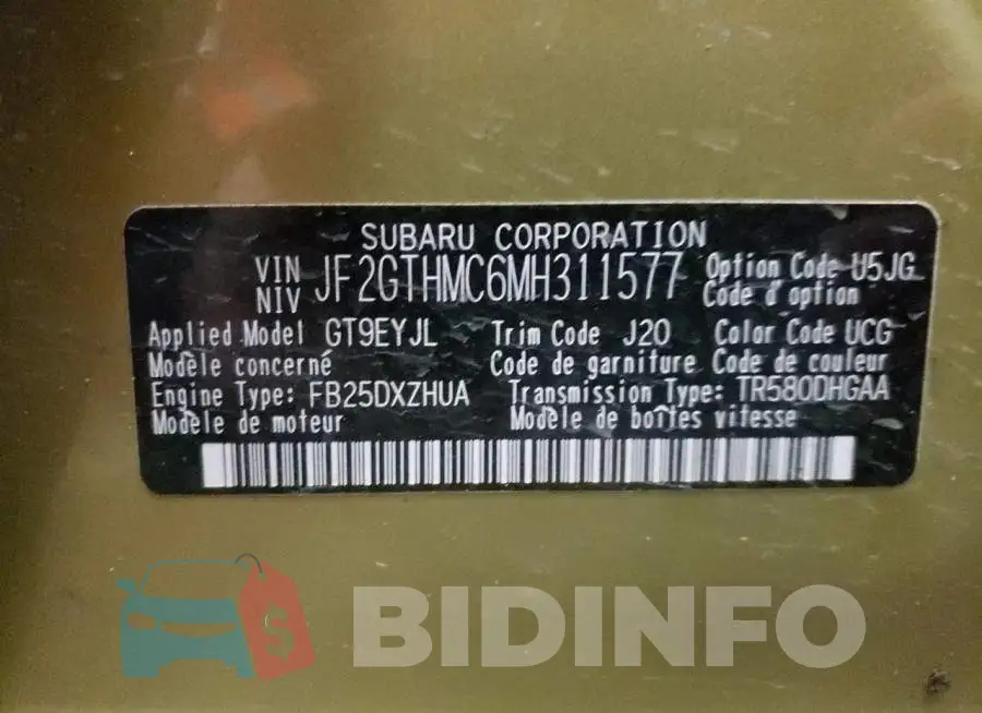 JF2GTHMC6MH311577 Photo# 13