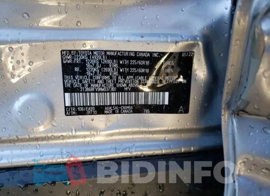 2T3B6RFV9NW037369 Photo# 13
