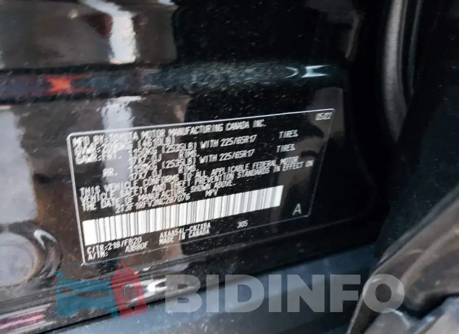 2T3F1RFV3NC287076 Photo# 14