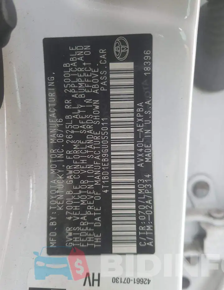 4T1BD1EB9GU055011 Photo# 12