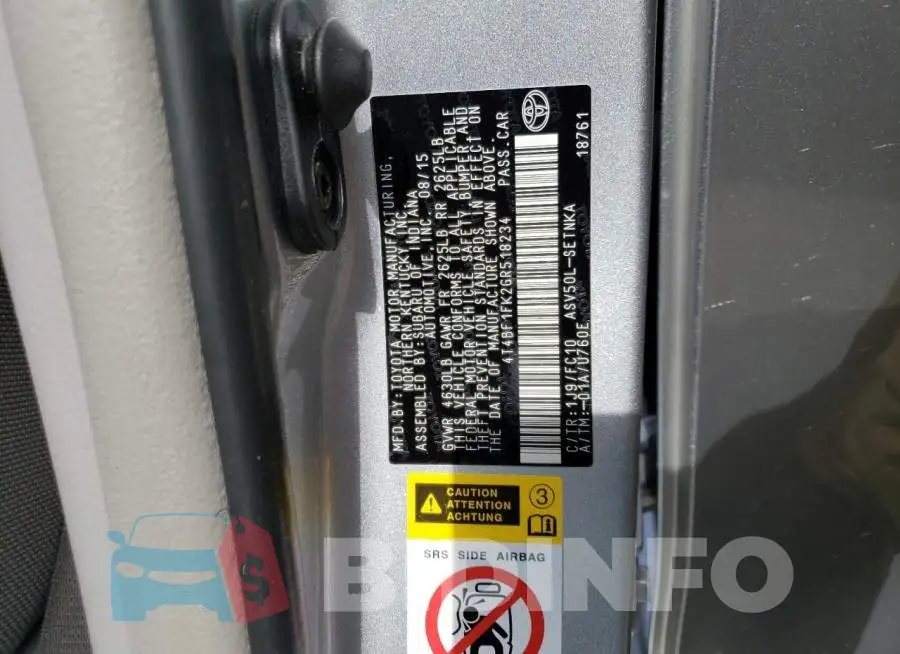 4T4BF1FK2GR518234 Photo# 12