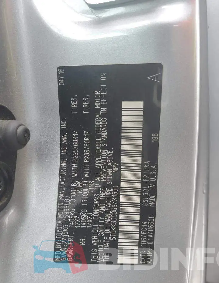 5TDKK3DC3GS731831 Photo# 13