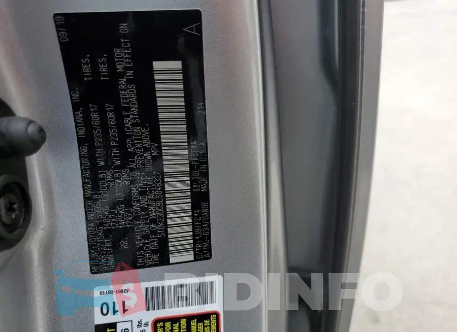 5TDKZ3DC9LS048327 Photo# 14