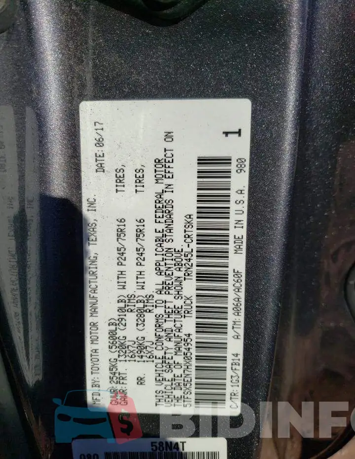 5TFSX5EN7HX054954 Photo# 12