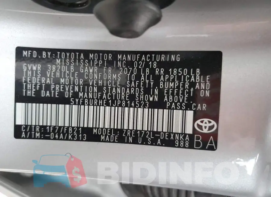 5YFBURHE1JP814523 Photo# 13