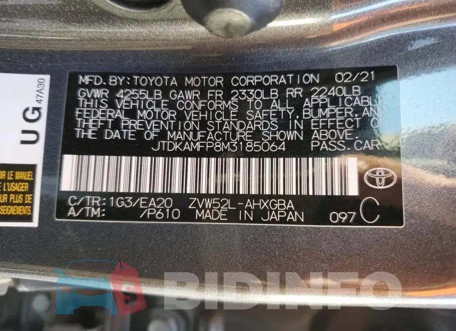 JTDKAMFP8M3185064 Photo# 12