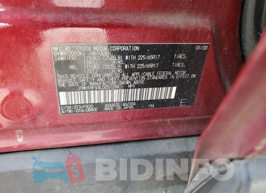 JTMH1RFV4LD051294 Photo# 13